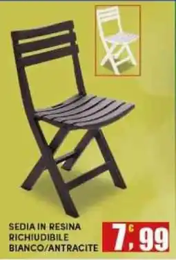 Maury's SEDIA IN RESINA RICHIUDIBILE BIANCO/ANTRACITE offerta