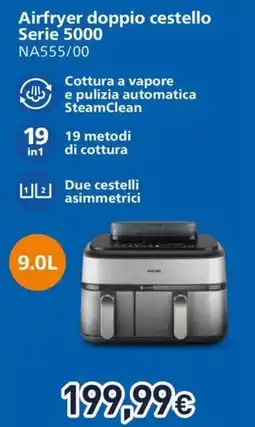 Unieuro Philips Airfryer doppio cestello Serie 5000 offerta