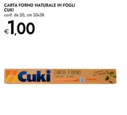 Bennet CARTA FORNO NATURALE IN FOGLI CUKI offerta