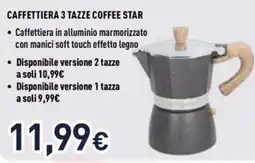 Unieuro Caffettiera 3 tazze Coffee Star offerta