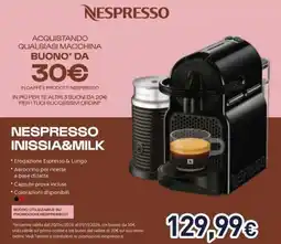 Unieuro Nespresso Inissia&Milk offerta