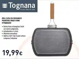 Unieuro Tognana grillgrill con manico con manico pieghevole great stone V7758BEGRST offerta