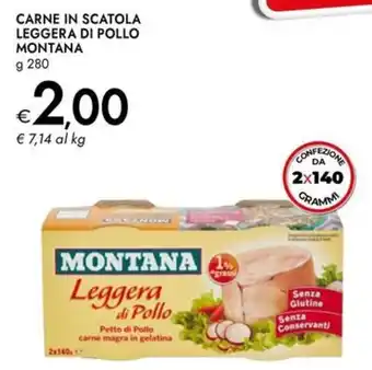 Bennet CARNE IN SCATOLA LEGGERA DI POLLO MONTANA offerta