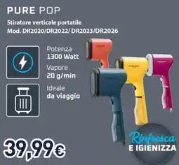 Unieuro Rowenta pure pop stiratore verticale portatile offerta