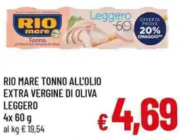 A&O Rio mare tonno all'olio extra vergine di oliva leggero offerta