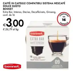 Bennet Caffè in capsule compatibili sistema Nescafé Dolce Gusto Bennet Extra Bar offerta