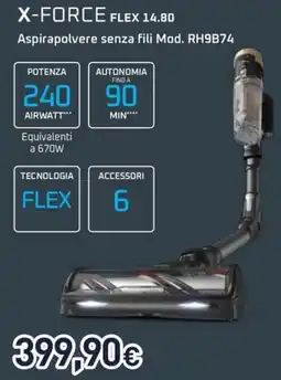 Unieuro Rowenta x-force flex 14.80 offerta