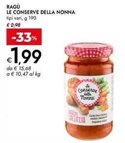 Bennet Le Conserve Della Nonna Ragù di Salsiccia offerta