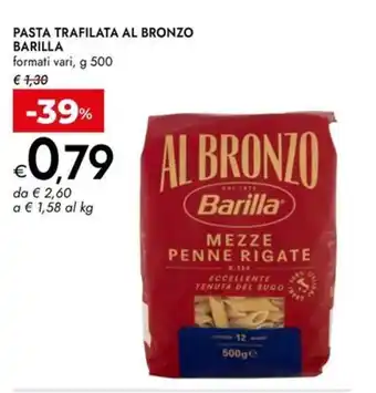 Bennet Pasta Trafilata al Bronzo Barilla offerta