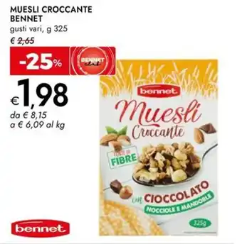 Bennet Muesli Croccante Bennet offerta