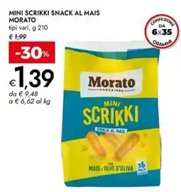 Bennet MINI SCRIKKI SNACK AL MAIS MORATO offerta