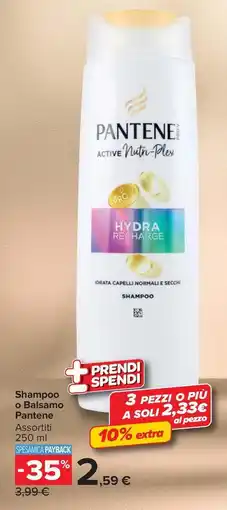 Carrefour Market Shampoo o Balsamo Pantene offerta