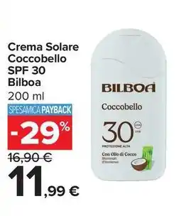 Carrefour Market Crema Solare Coccobello SPF 30 Bilboa offerta
