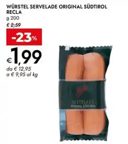 Bennet WÜRSTEL SERVELADE ORIGINAL SÜDTIROL RECLA offerta