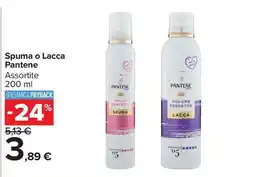 Carrefour Market Spuma o Lacca Pantene offerta