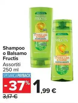 Carrefour Market Shampoo o Balsamo Fructis offerta