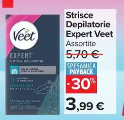 Carrefour Market Strisce Depilatorie Expert Veet offerta