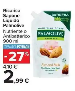 Carrefour Market Ricarica Sapone Liquido Palmolive offerta