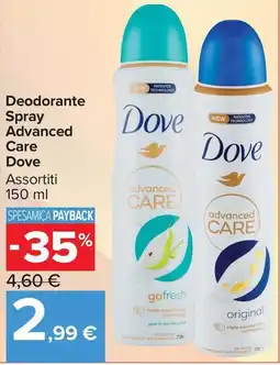 Carrefour Market Deodorante Spray Advanced Care Dove offerta