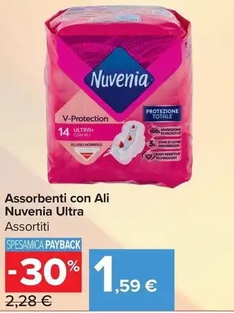 Carrefour Market Assorbenti con Ali Nuvenia Ultra offerta