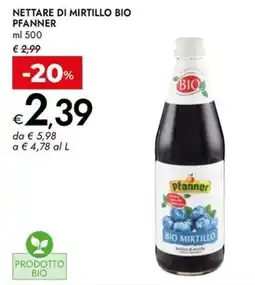 Bennet Nettare di mirtillo bio Pfanner offerta