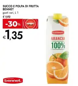 Bennet Succo e polpa di frutta Bennet offerta