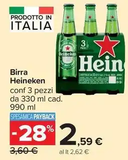 Carrefour Market Birra Heineken offerta
