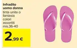 Carrefour Market Infradito uomo donna offerta