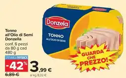 Carrefour Market Tonno all'Olio di Semi Donzella offerta