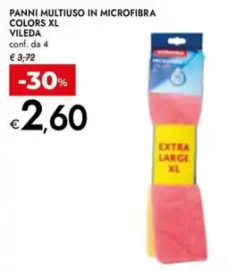 Bennet PANNI MULTIUSO IN MICROFIBRA COLORS XL VILEDA offerta