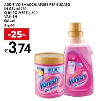Bennet Additivo smacchiatore per bucato Vanish offerta