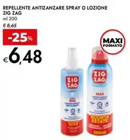 Bennet Repellente antizanzare spray o lozione Zig Zag offerta