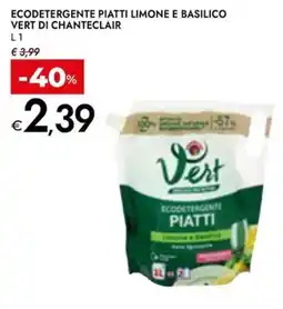 Bennet ECODETERGENTE PIATTI LIMONE E BASILICO VERT offerta