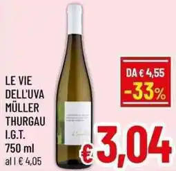 A&O Le vie dell'uva müller thurgau i.g.t. offerta
