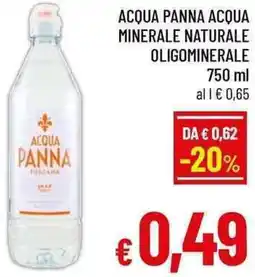 A&O Acqua panna acqua minerale naturale oligominerale offerta
