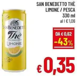 A&O San benedetto thè limone / pesca offerta