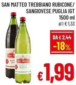 A&O San matteo trebbiano rubicone/ sangiovese puglia igt offerta