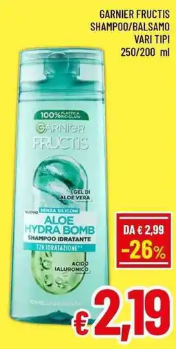A&O Fructis shampoo/balsamo offerta