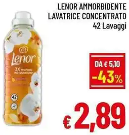 A&O Lenor ammorbidente lavatrice concentrato offerta