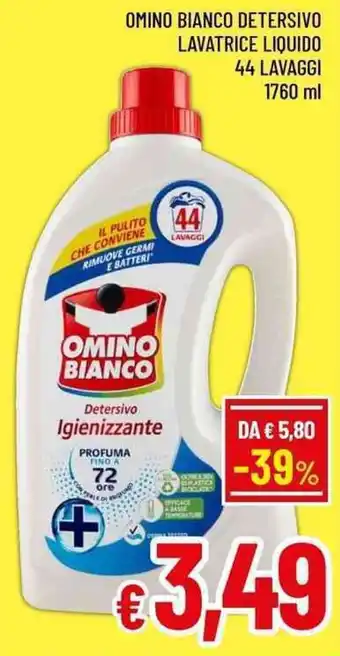 A&O Omino bianco detersivo lavatrice liquido offerta
