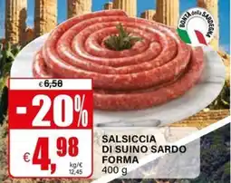 Il Gigante Salsiccia di suino sardo forma offerta