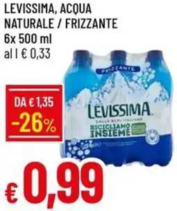 Galassia Levissima, acqua naturale / frizzante offerta