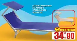 Maury's Lettino alluminio ma maison stabilimento blu/ecru offerta