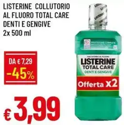 Galassia Listerine collutorio al fluoro total care denti e gengive offerta