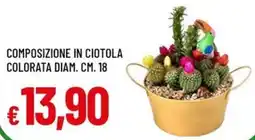 Galassia Composizione in ciotola colorata diam. cm. 18 offerta