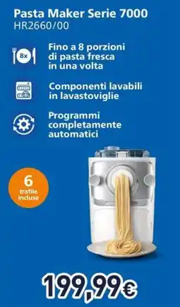 Unieuro Philips Pasta Maker Serie 7000 HR2660/00 offerta