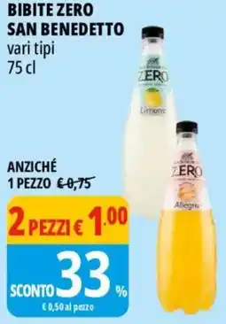 Tigros Bibite zero san benedetto offerta