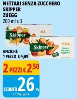 Tigros Nettari senza zucchero skipper zuegg offerta