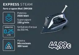Unieuro Rowenta express steam ferro a vapore Mod. DW4308 offerta