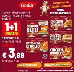 Iper La Grande Secondi di pollo surgelati Findus offerta